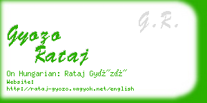 gyozo rataj business card